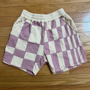 Krost Men's Pink & Cream Sweat Shorts Medium